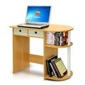 Furinno Furinno Go Green Home Laptop Notebook Computer Desk-Table; Beech - Ivory & White - 28.5 x 31.5 x 15.6 in. 11193BE/WH/IV